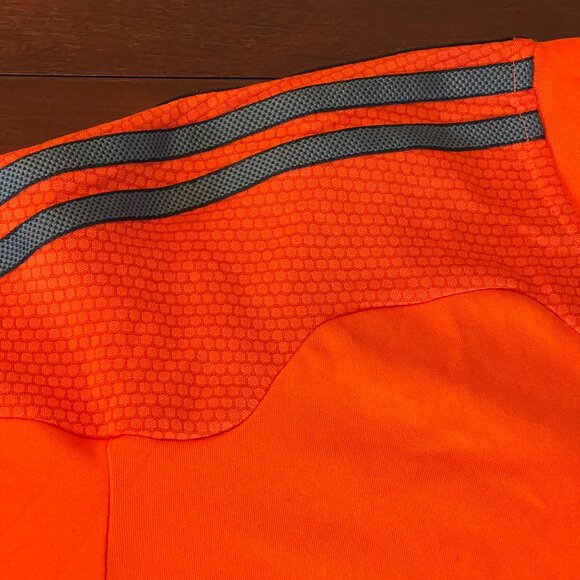 Adidas ClimaCool Orange Skull Design Mens XL Sports T-Shirt  athletic wear read - Picture 8 of 13